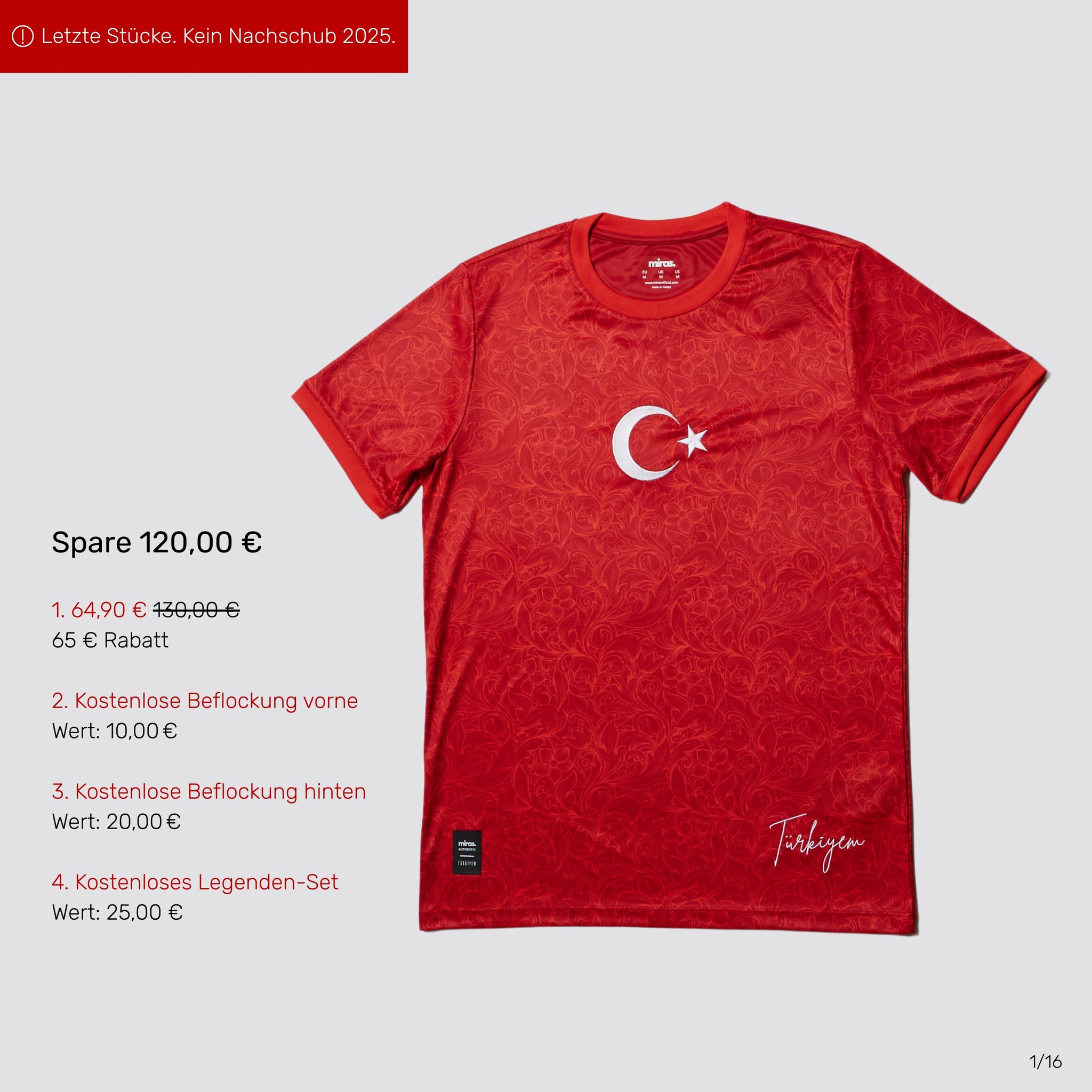 Miras™ Türkiyem Trikot